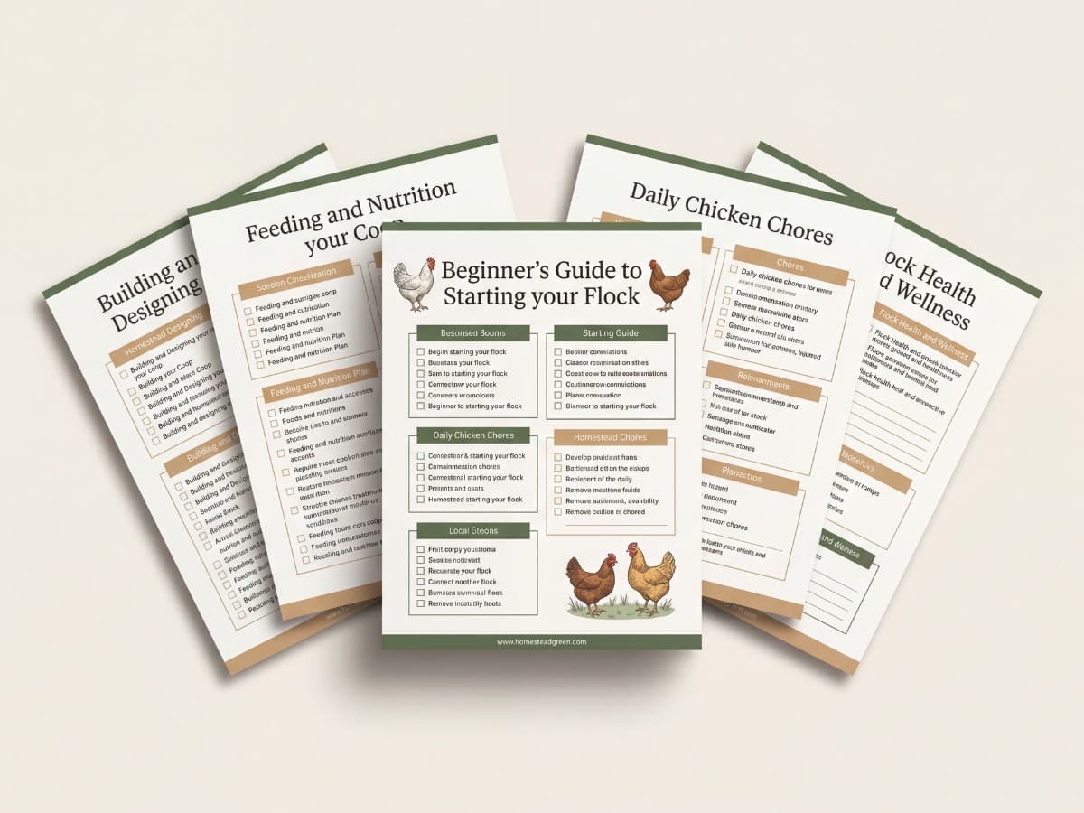 Chicken Homestead printable checklist bundle preview